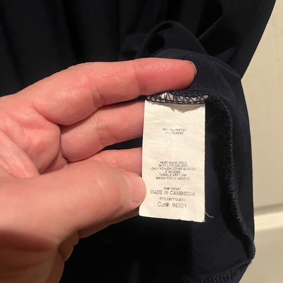 Cocomo Woman 1X Navy Flutter Sleeve Blouse - Picture 7 of 7